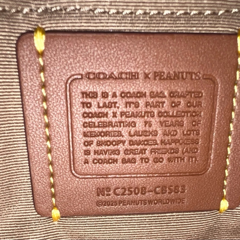 COACH X Peanuts Snoopy Mini City Tote - Picture 6 of 10